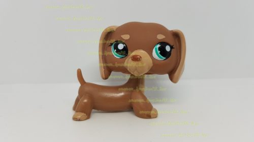 Littlest Pet Shop LPS tacskó kutya figura (használt, szépséghibás)