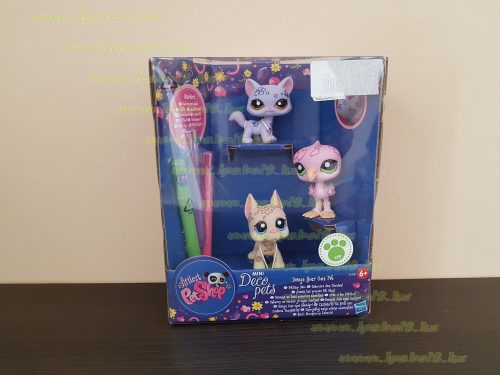 Littlest Pet Shop LPS dán dog, madár, cica szett (új)